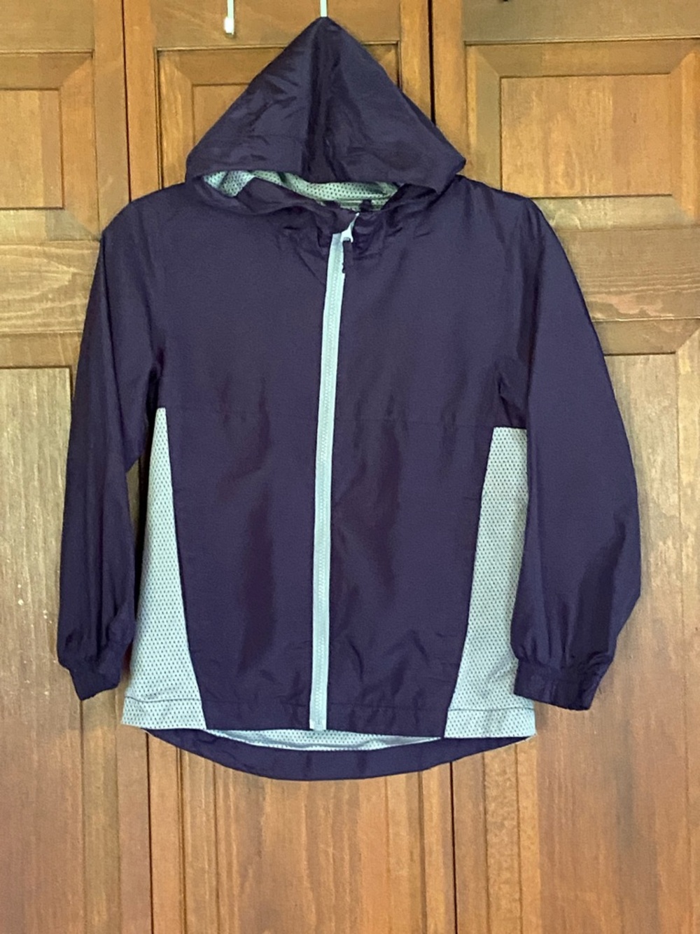 The Children's Place Navy and Light Gray Hooded Windbreaker Jacket